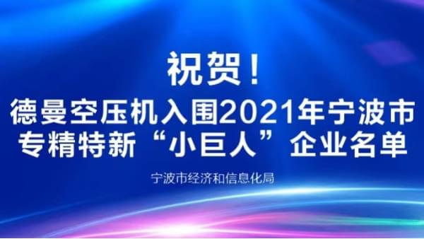 祝賀！妖精视频无码WWW免费看登榜2021年寧波專精特新“小巨人”企業